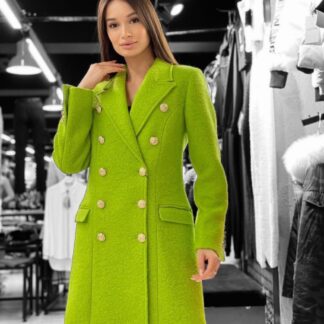 balmain kaban palto yesil yuzde 70 pamuk 27 polyester 3 likra