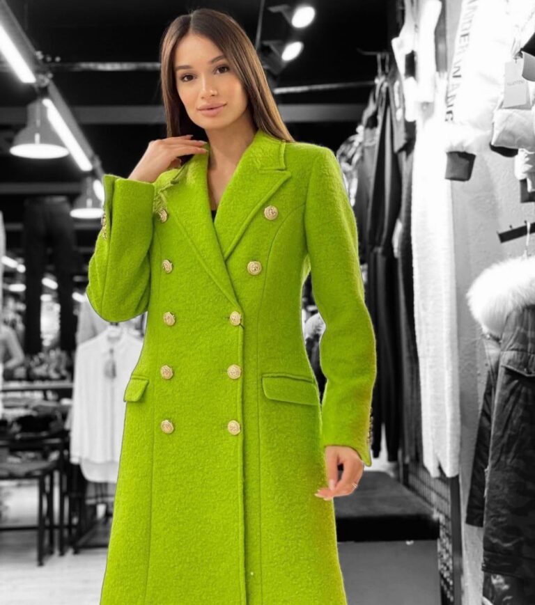 balmain kaban palto yesil yuzde 70 pamuk 27 polyester 3 likra