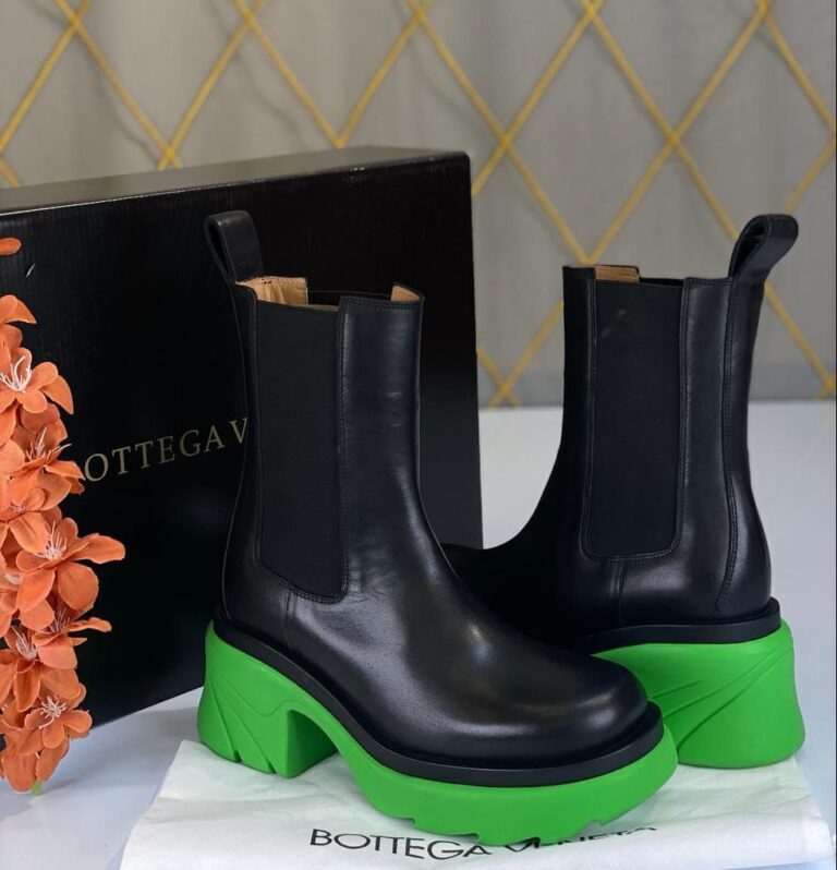 bottega veneta bot flash topuklu yesil siyah yeni sezon