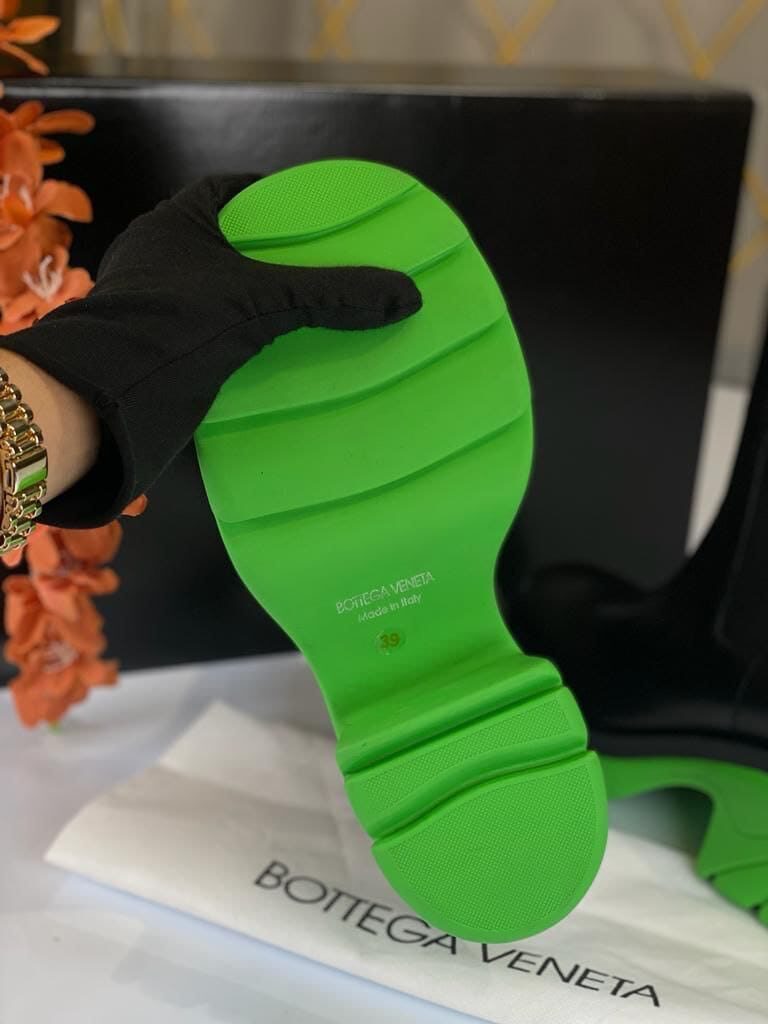 bottega veneta bot flash topuklu yesil siyah yeni sezon