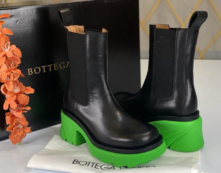 bottega veneta bot flash topuklu yesil siyah yeni sezon