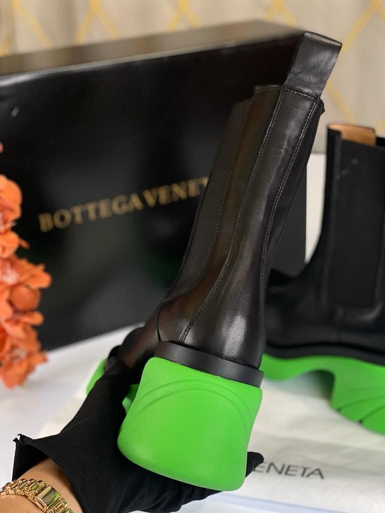 bottega veneta bot flash topuklu yesil siyah yeni sezon