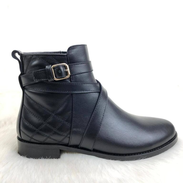 burberry bot siyah hakiki deri