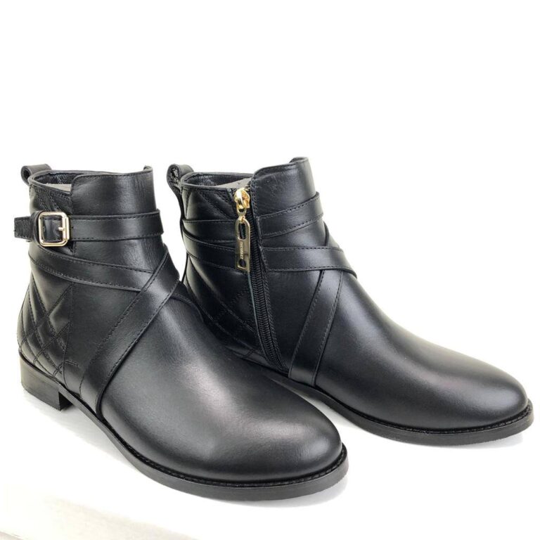 burberry bot siyah hakiki deri