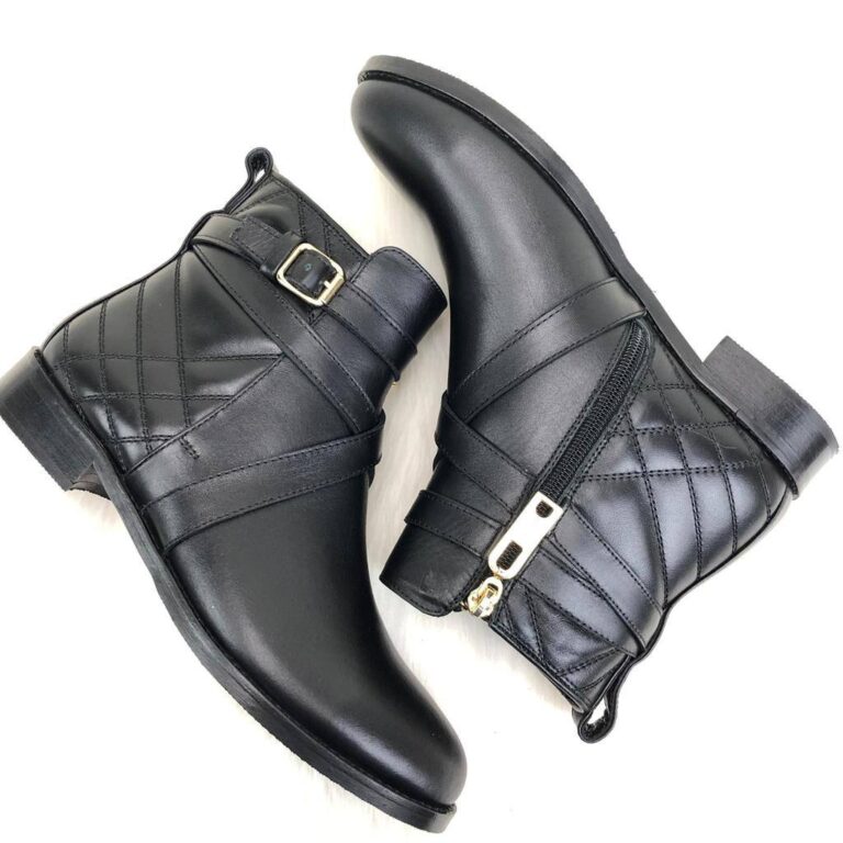 burberry bot siyah hakiki deri