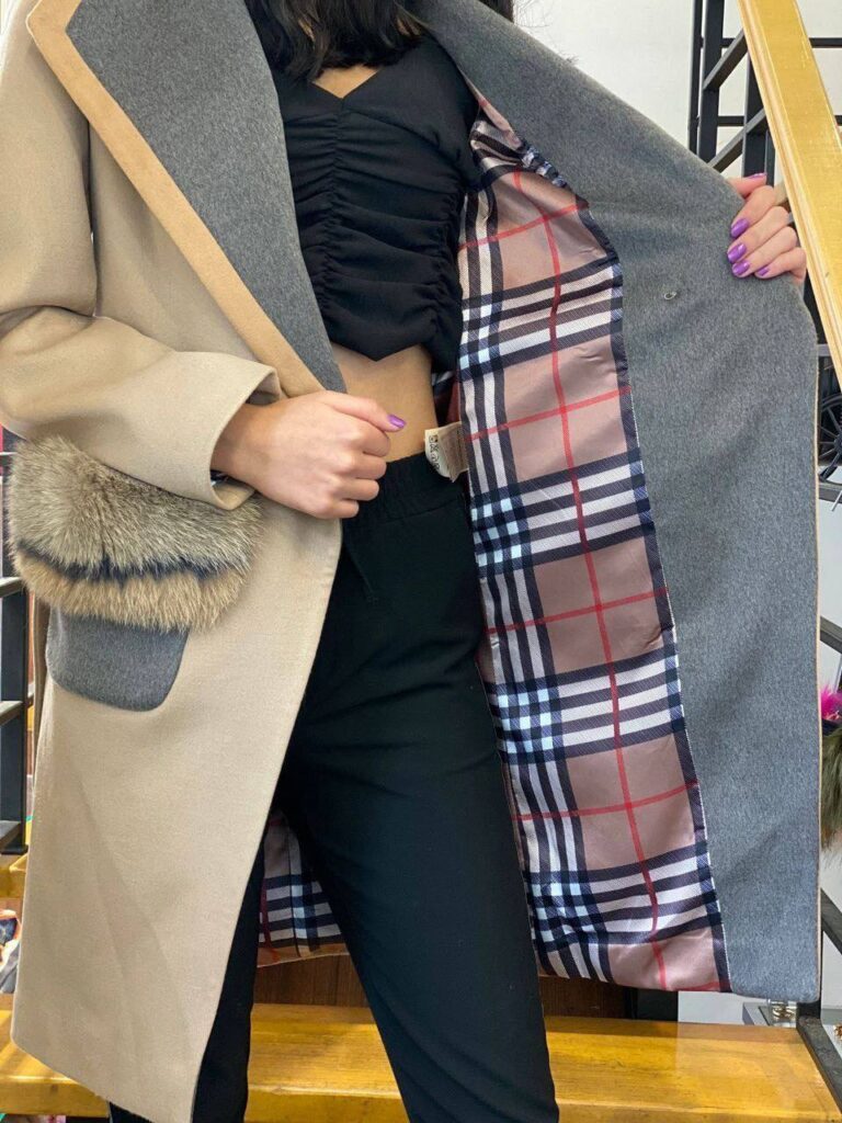 burberry kaban palto cep detayli tuylu poliamid