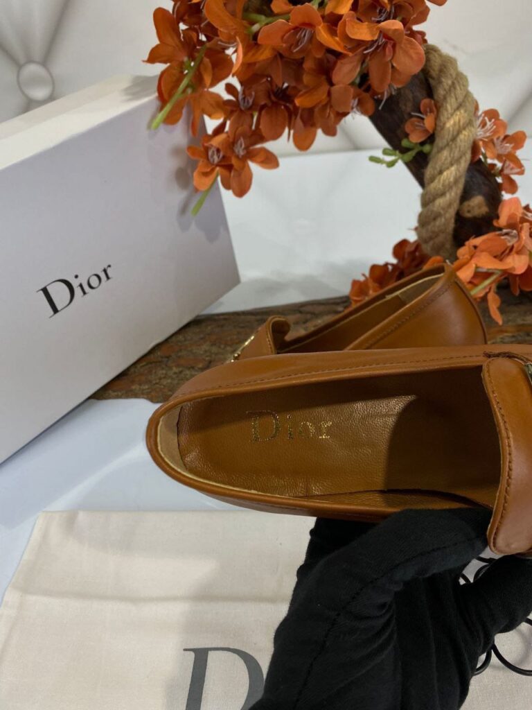 christian dior ayakkabi loafer taba ithal