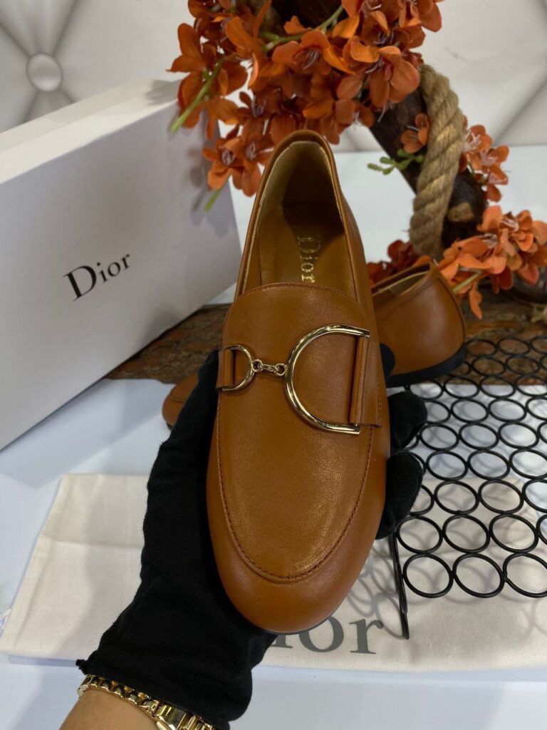 christian dior ayakkabi loafer taba ithal