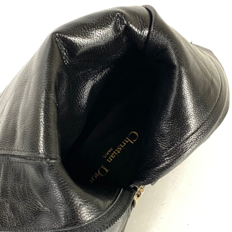 christian dior bot quilted siyah hakiki deri