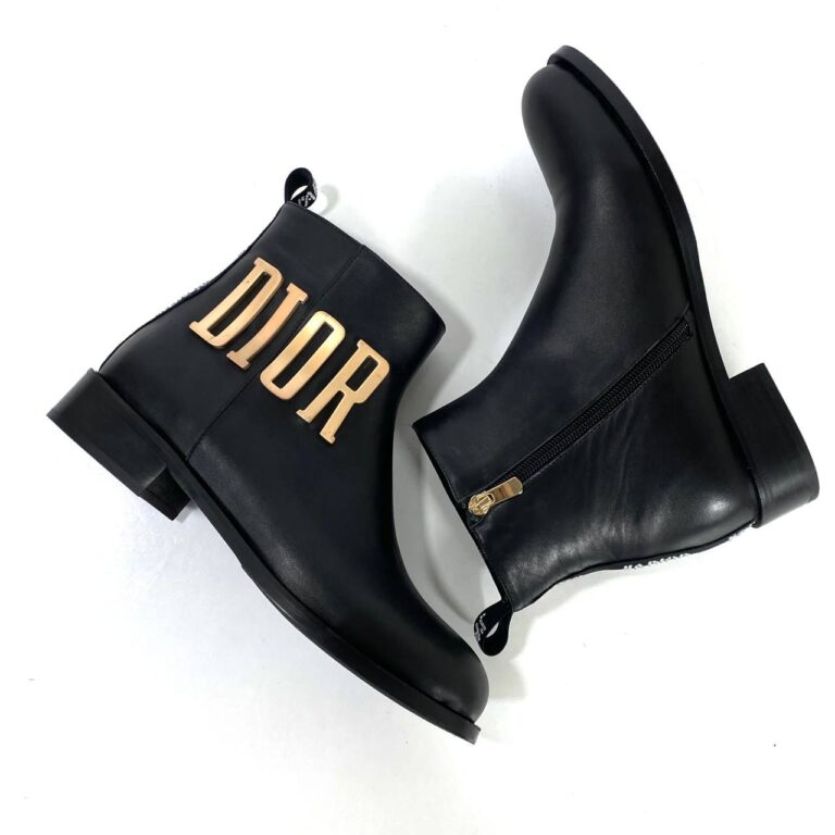 christian dior bot siyah gold aksesuar hakiki deri