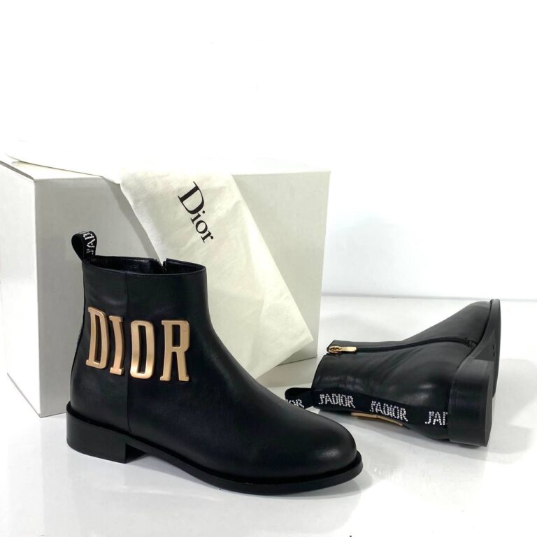 christian dior bot siyah gold aksesuar hakiki deri