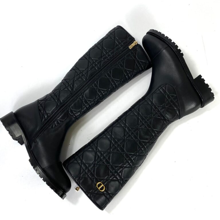 christian dior cizme quilted cizme siyah