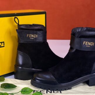 fendi bot siyah deri suet