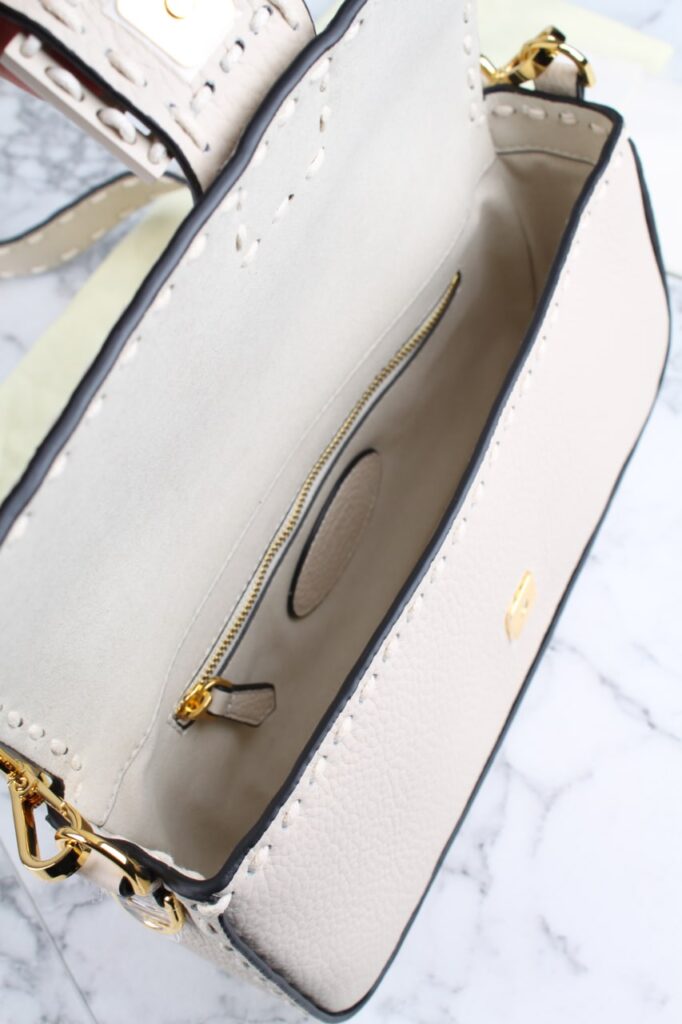 fendi canta baguette bej ithal 26x14x4 cm