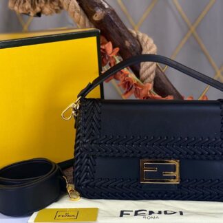 fendi canta baguette siyah orgulu ithal 27x16x6 cm