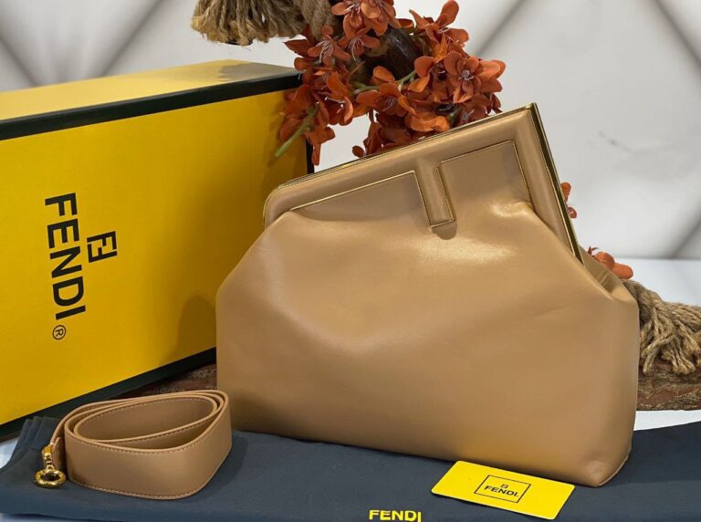 fendi canta first buyuk boy camel hakiki deri 32.5x23.5x15 cm