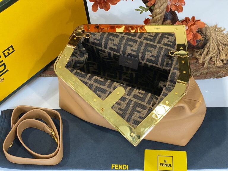 fendi canta first buyuk boy camel hakiki deri 32.5x23.5x15 cm