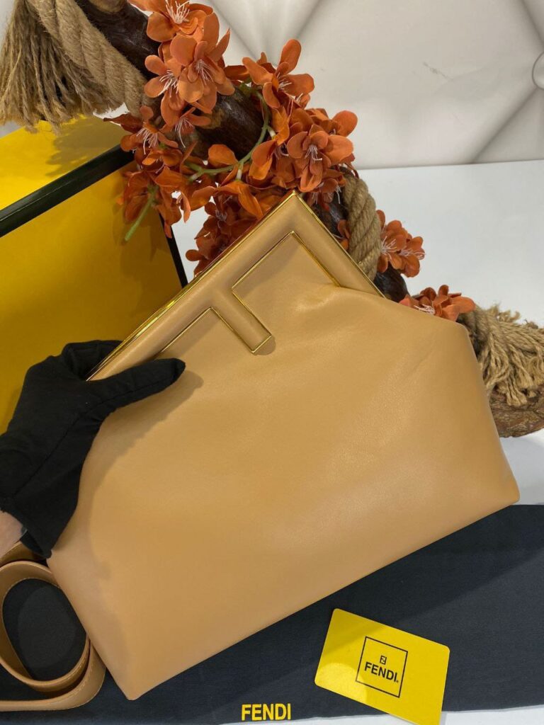 fendi canta first buyuk boy camel hakiki deri 32.5x23.5x15 cm
