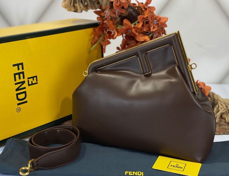 fendi canta first buyuk boy kahve hakiki deri 32.5x23.5x15 cm