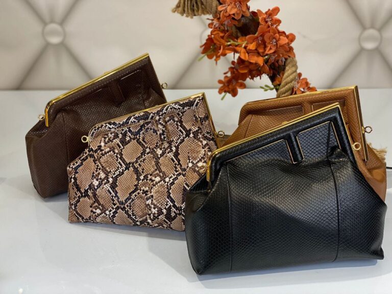 fendi canta first buyuk boy naturel kahve piton hakiki deri 32.5x23.5x15 cm