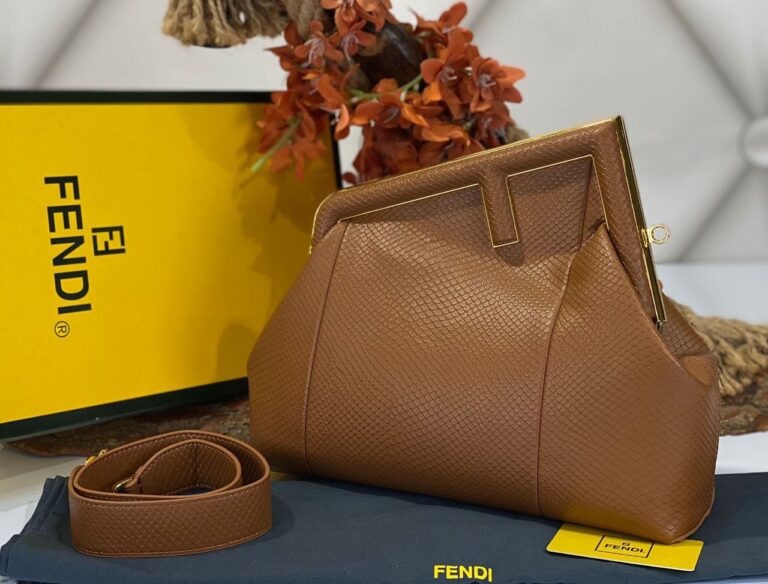 fendi canta first buyuk boy taba piton hakiki deri 32.5x23.5x15 cm