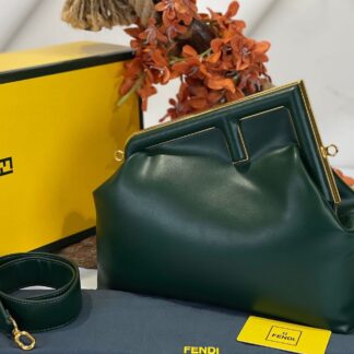 fendi canta first buyuk boy yesil hakiki deri 32.5x23.5x15 cm