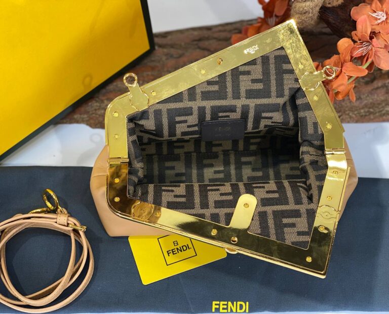 fendi canta first orta boy camel hakiki deri 26x18x9.5 cm