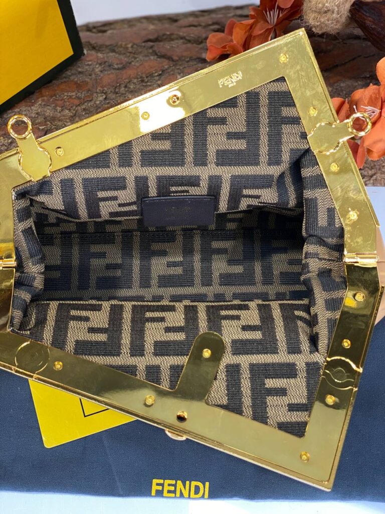 fendi canta first orta boy kahve hakiki deri 26x18x9.5 cm