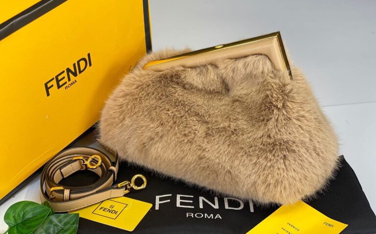 fendi canta first orta boy tuylu camel hakiki deri 26x18x9.5 cm