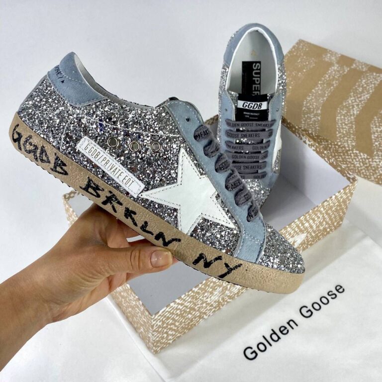 golden goose ayakkabi simli super star sneaker