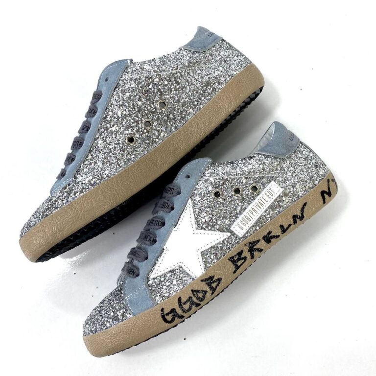 golden goose ayakkabi simli super star sneaker