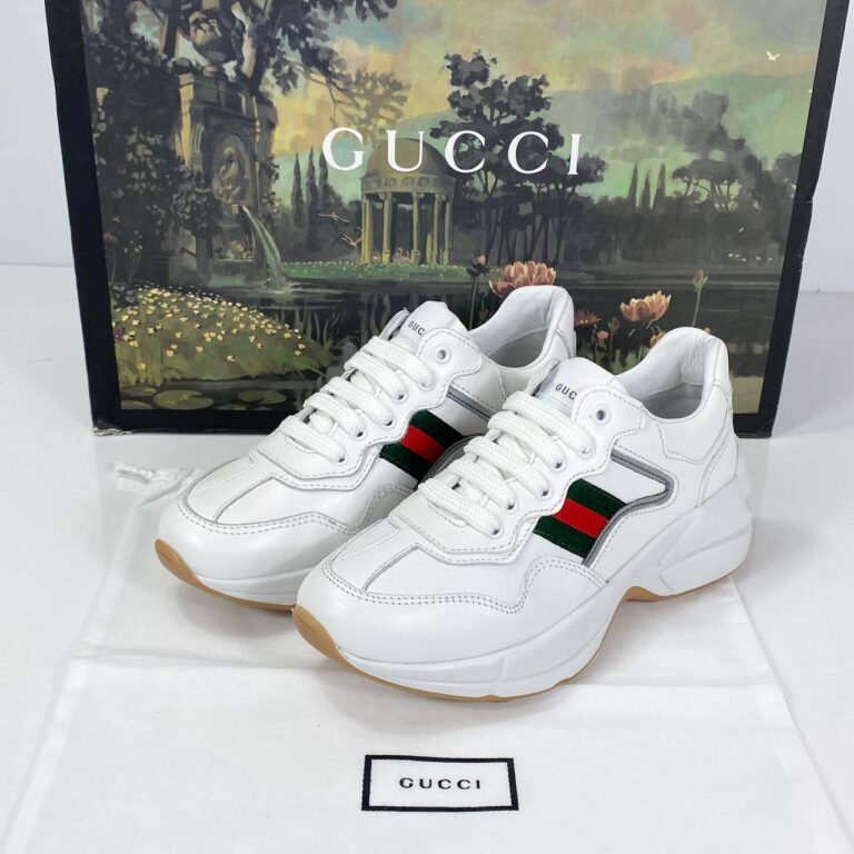 gucci ayakkabi rhyton beyaz hakiki deri