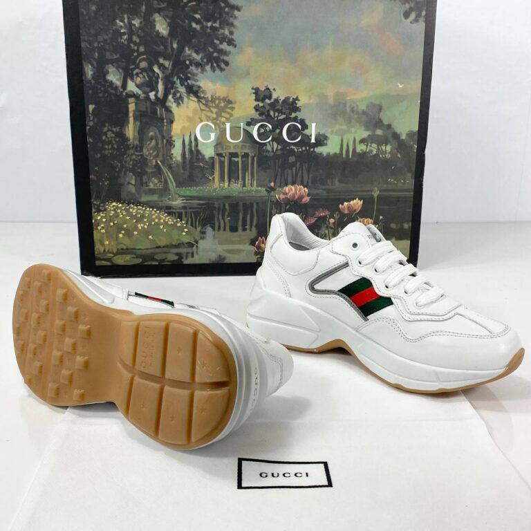 gucci ayakkabi rhyton beyaz hakiki deri