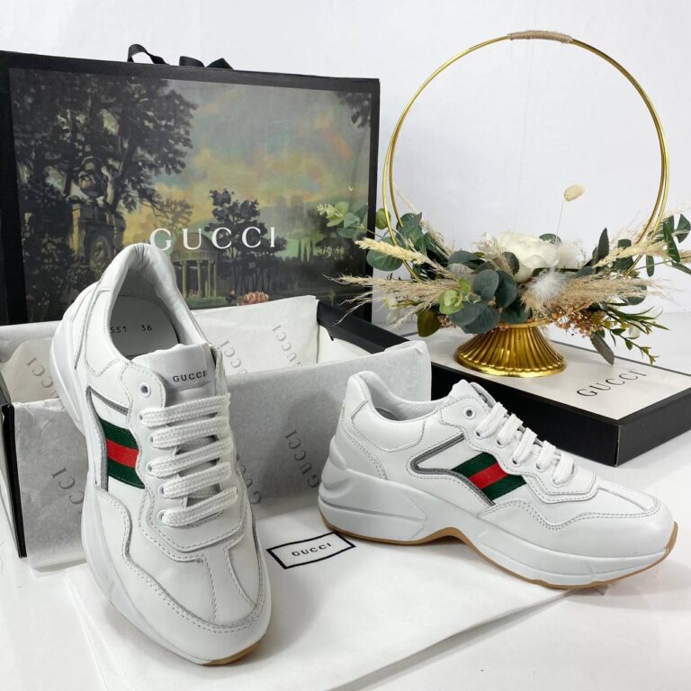 gucci ayakkabi rhyton beyaz hakiki deri