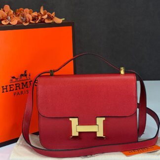 hermes canta constance kirmizi gold epsom deri 23x18 cm ithal