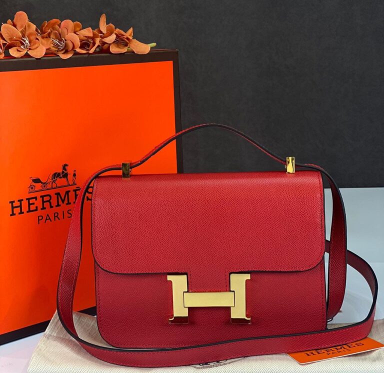 hermes canta constance kirmizi gold epsom deri 23x18 cm ithal