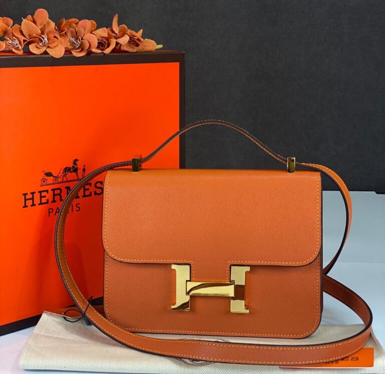 hermes canta constance turuncu gold epsom deri 23x18 cm ithal