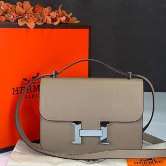 hermes canta constance vizon silver epsom deri 23x18 cm ithal