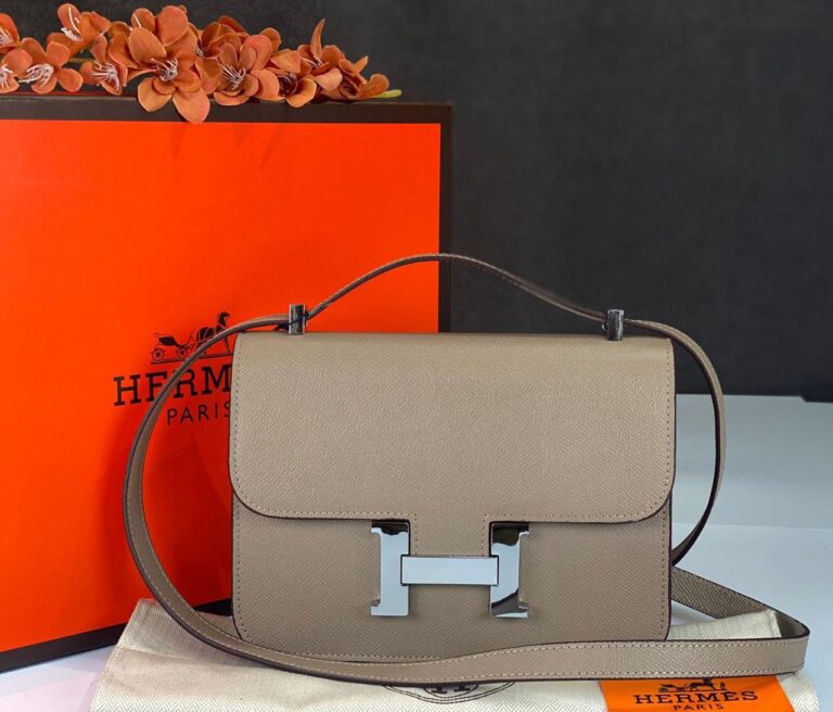 hermes canta constance vizon silver epsom deri 23x18 cm ithal