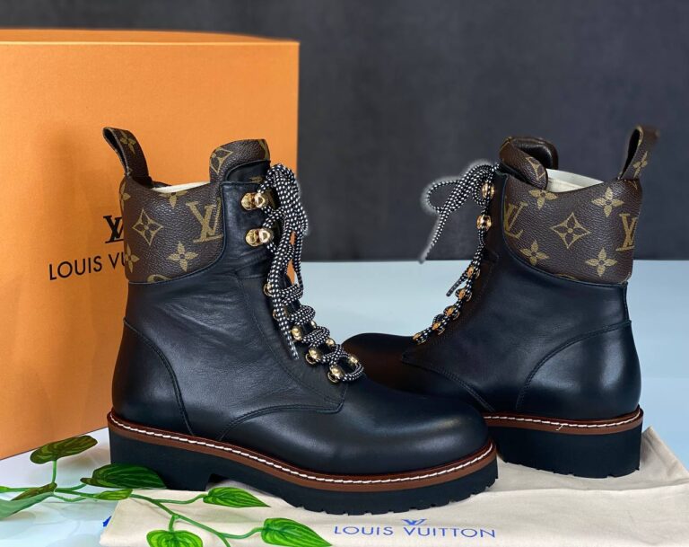 louis vuitton bot siyah deri monogram ithal
