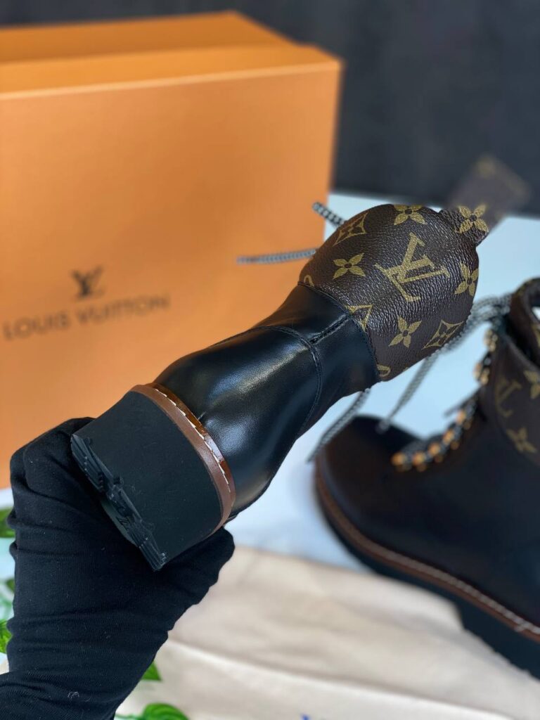 louis vuitton bot siyah deri monogram ithal