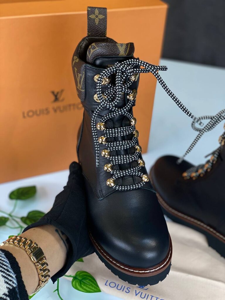 louis vuitton bot siyah deri monogram ithal