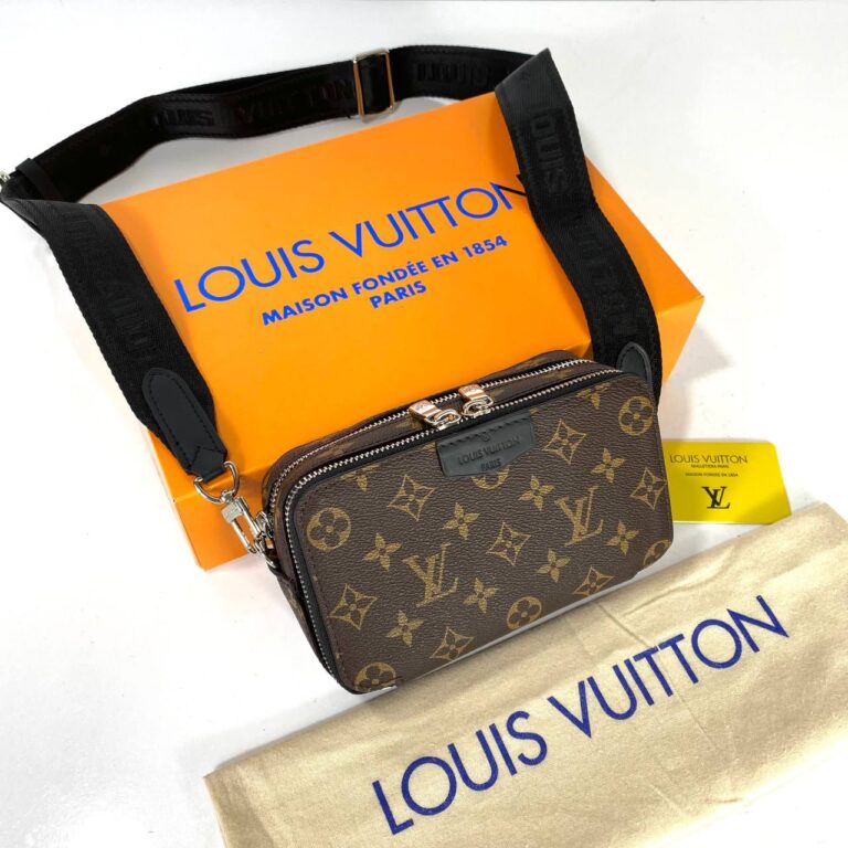 louis vuitton canta alpha kahve monogram portatif 18.5x11x6.5 cm