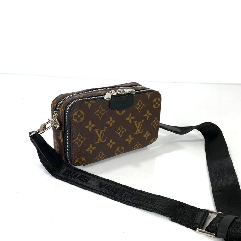 louis vuitton canta alpha kahve monogram portatif 18.5x11x6.5 cm