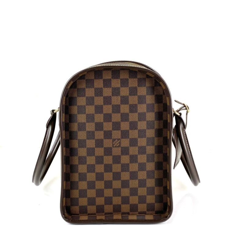 louis vuitton canta dog carrier kedi kopek icin kahve damier 40x30x22 cm