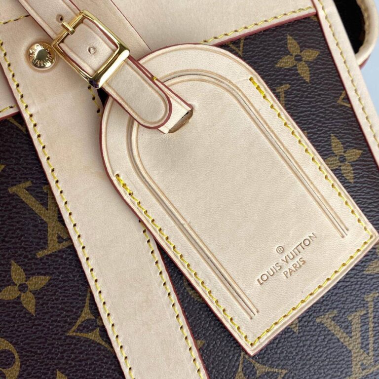 louis vuitton canta dog carrier kedi kopek icin kahve monogram 40x30x22 cm