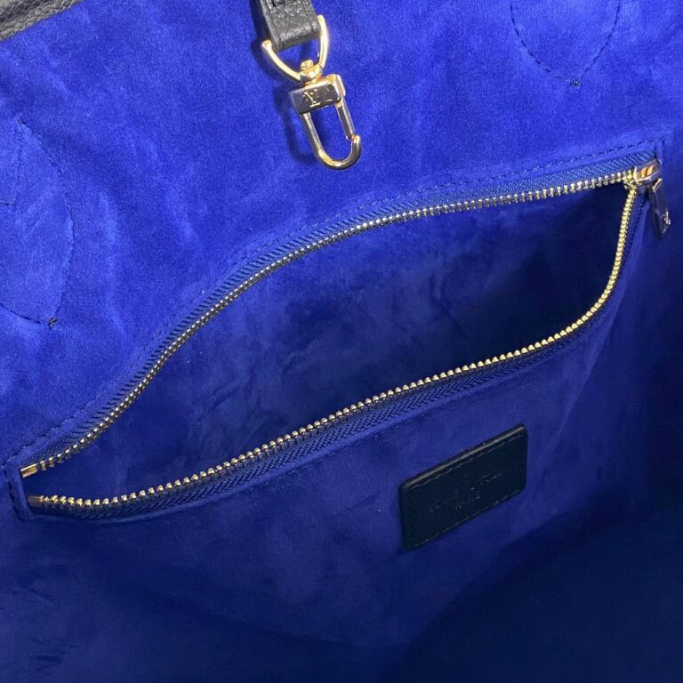 louis vuitton canta neverfull mm oversie logo siyah mavi 31x28x17 cm