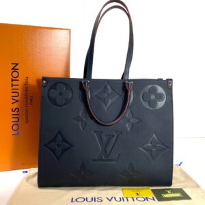 louis vuitton canta onthego gm empriente lacivert buyuk boy 41x34x14 cm