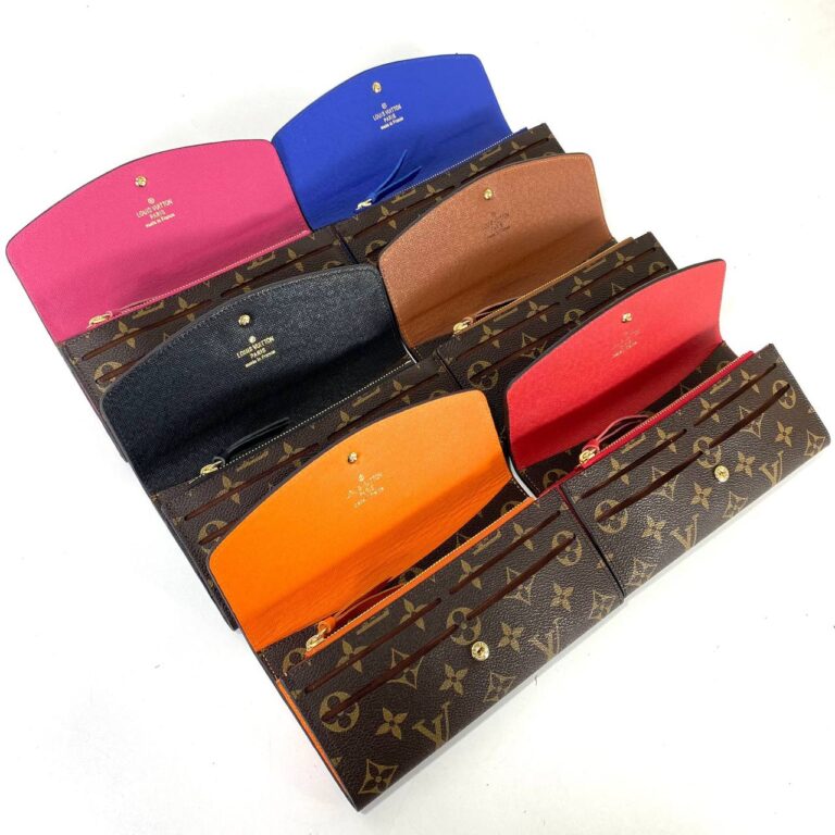 louis vuitton cuzdan emily kahve monogram ici turuncu 19x9.5 cm