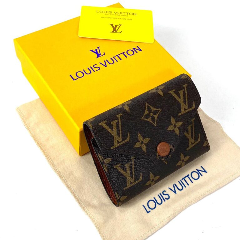 louis vuitton cuzdan victorine kahve monogram ici kahve renk hakiki deri 12x9.5 cm